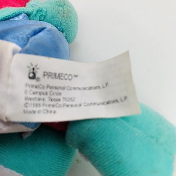 Vintage Primeco Cell Phone Pink Mascot Alien Plush Promotional 1999 Pink Toy 8" - Picture 5 of 6